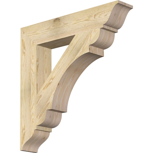 Ekena Millwork Olympic Traditional Rough Sawn Bracket, Douglas Fir, 6"W x 34"D x 34"H BKT06X34X34OLY01RDF - main